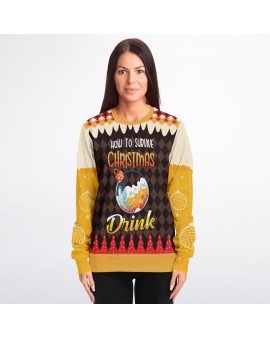 Survive Christmas Drink Ugly Christmas Sweatshirt