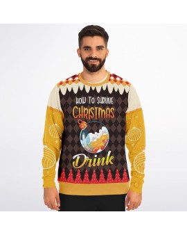 Survive Christmas Drink Ugly Christmas Sweatshirt