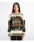 Rather Be Fishing Ugly Christmas Sweatshirt