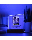 Custom Music plaque acrylic with LED | Anniversary Gift | With QR Code Link | Wedding Gift