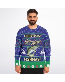 You Mean Fishmas? Ugly Christmas Sweatshirt