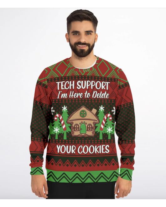 Delete Your Cookies Ugly Christmas Sweatshirt