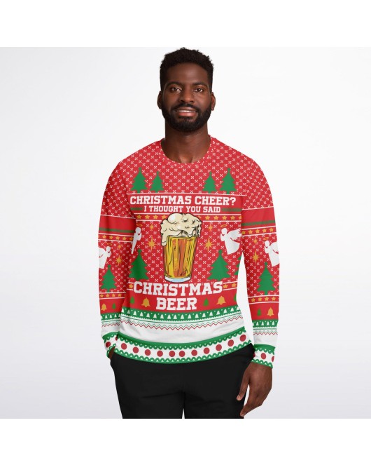 Christmas Beer Christmas Cheer Ugly Christmas Sweatshirt